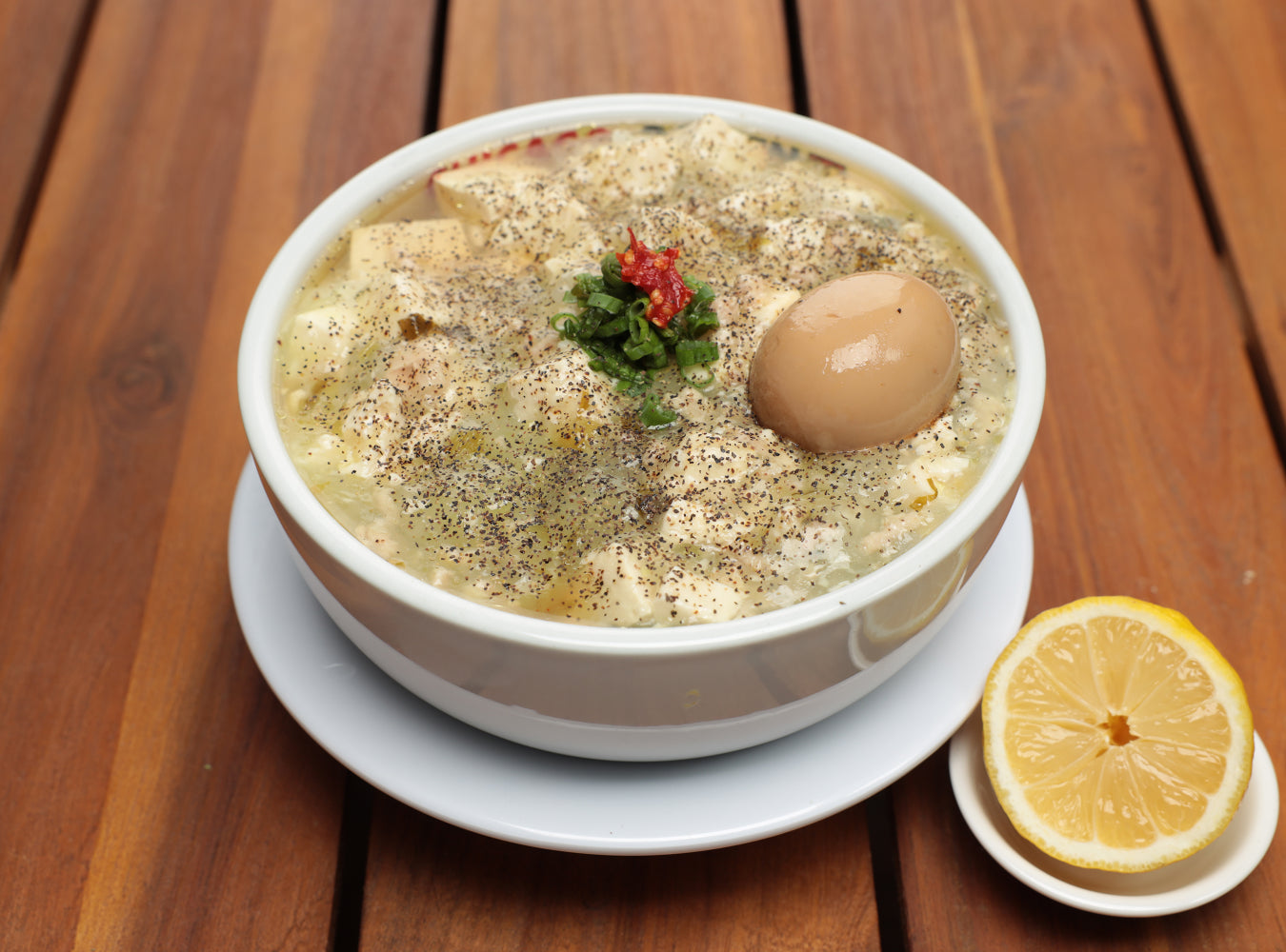CHICKEN MABO TOFU RAMEN W/EGG
